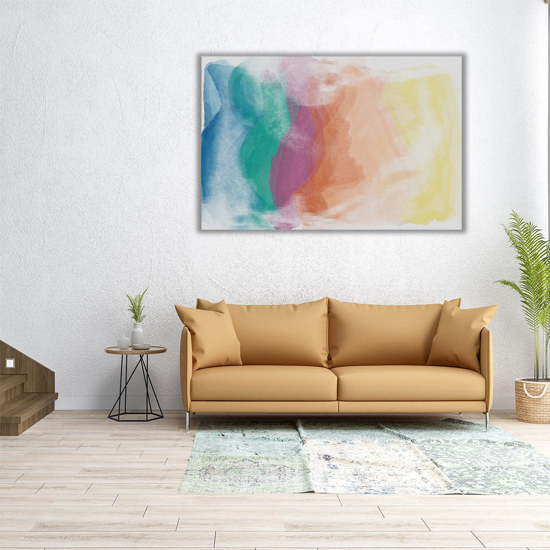 Vivid Abstract Wash 1 - Canvas Print Wall Art