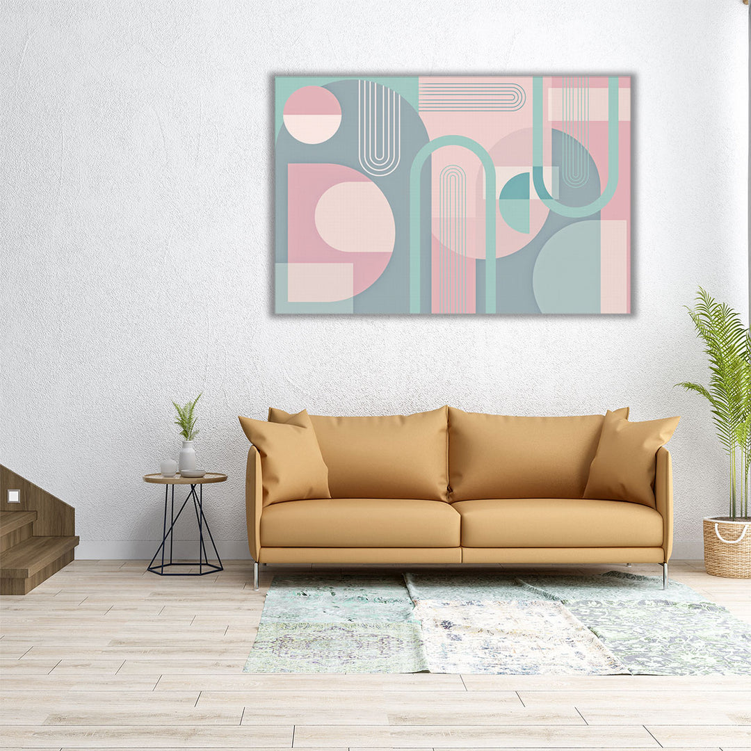 Abstract Arches Pastel - Canvas Print Wall Art