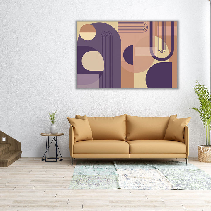 Abstract Arches Purple - Canvas Print Wall Art