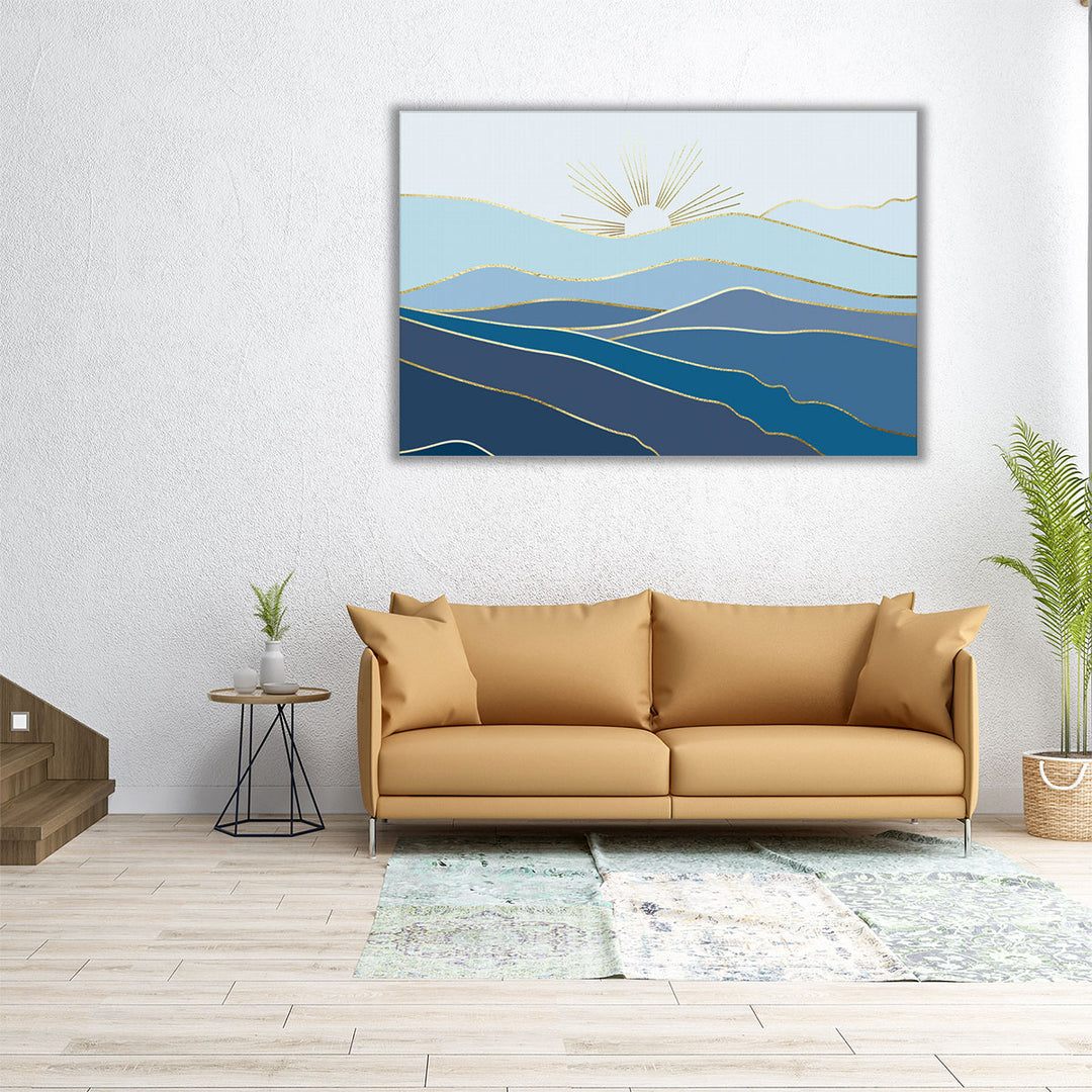 Landscape In Blue - Canvas Print Wall Art