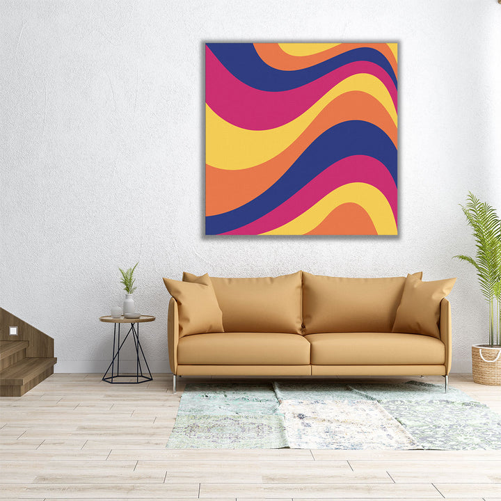 Groovy Waves - Canvas Print Wall Art