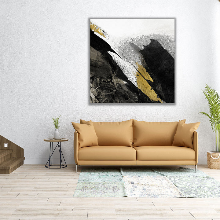 Black Strokes - Canvas Print Wall Art