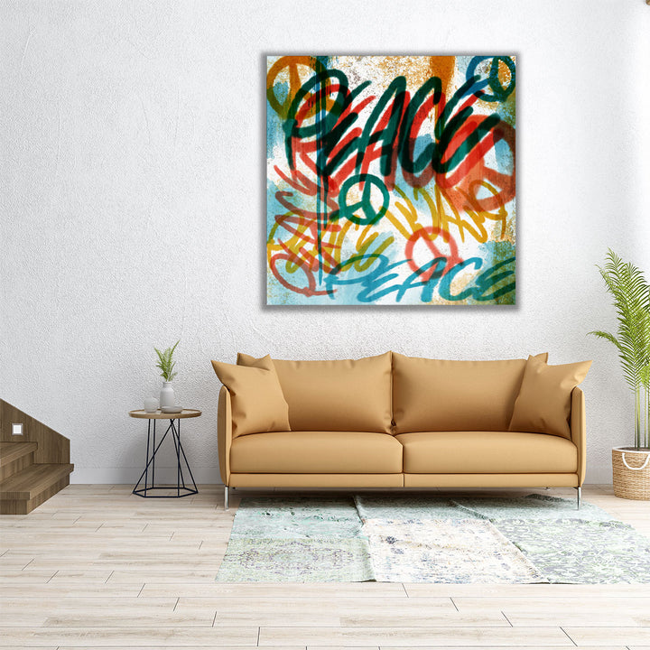 Peace Graffiti - Canvas Print Wall Art