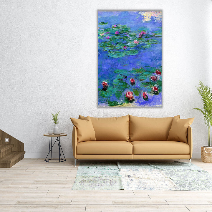 Water Lilies Red, 1914 - 1919 - Canvas Print Wall Art