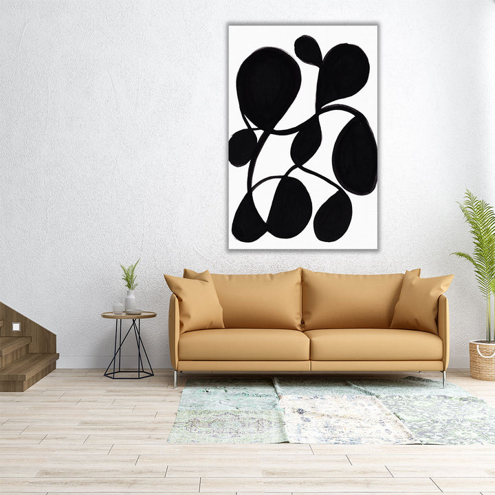 Ying Yang 3 Black and White - Canvas Print Wall Art