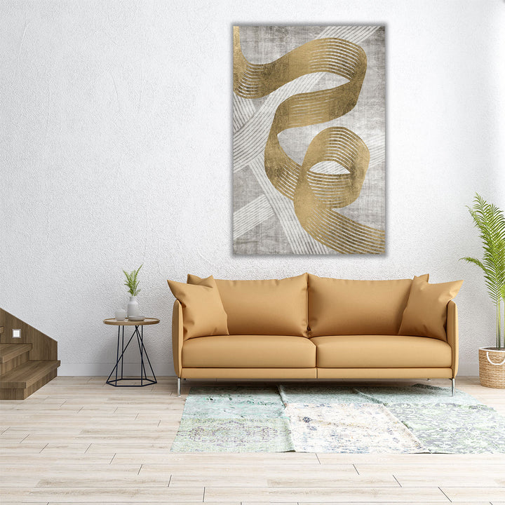 Golden Ribbon 1 - Canvas Print Wall Art