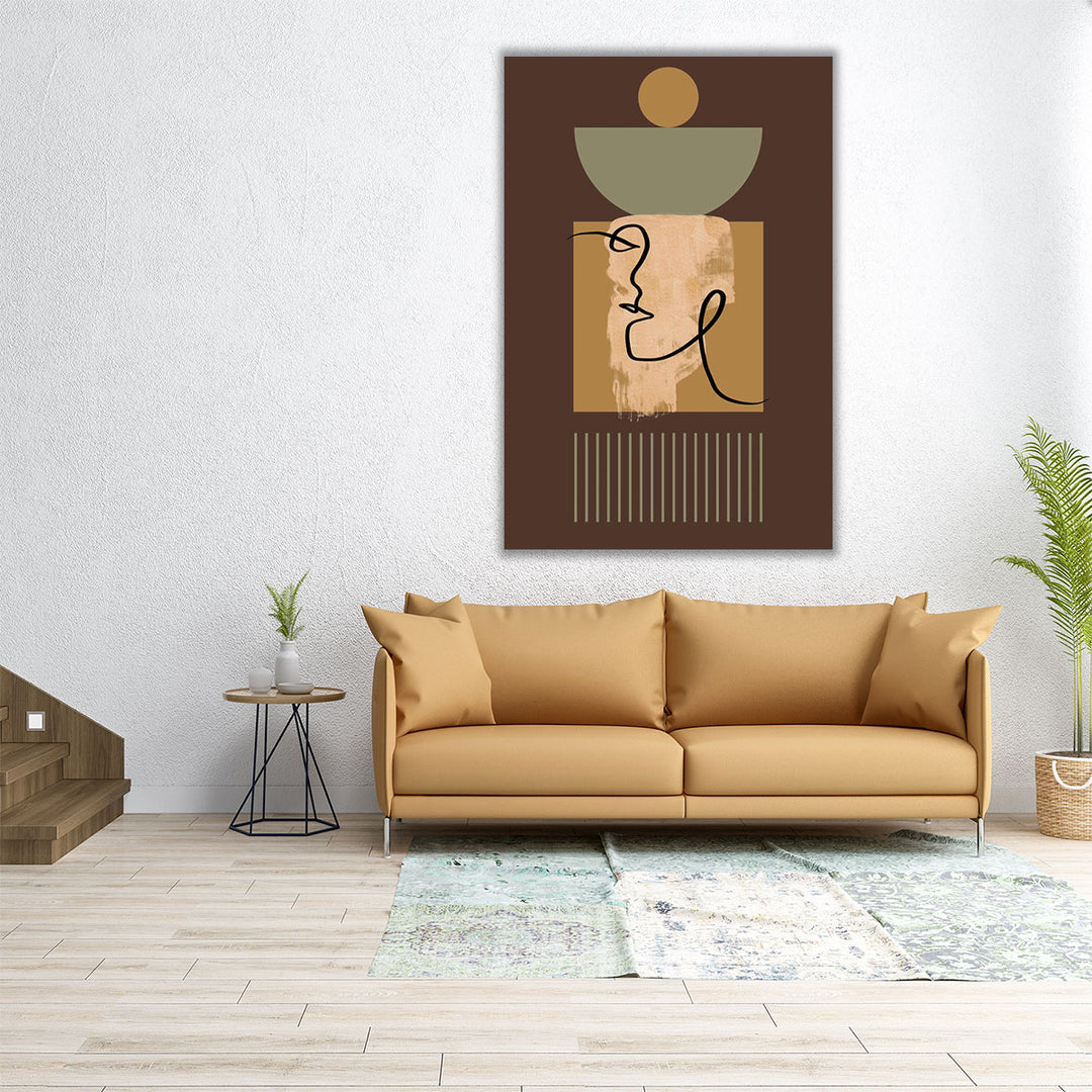 Abstract Taupe - Canvas Print Wall Art