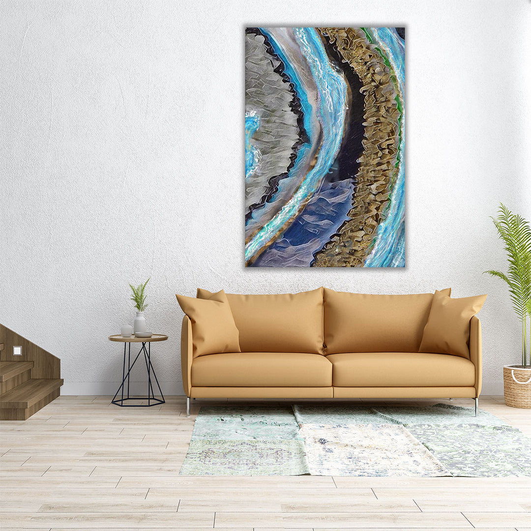 Gold Flake Geode - Canvas Print Wall Art