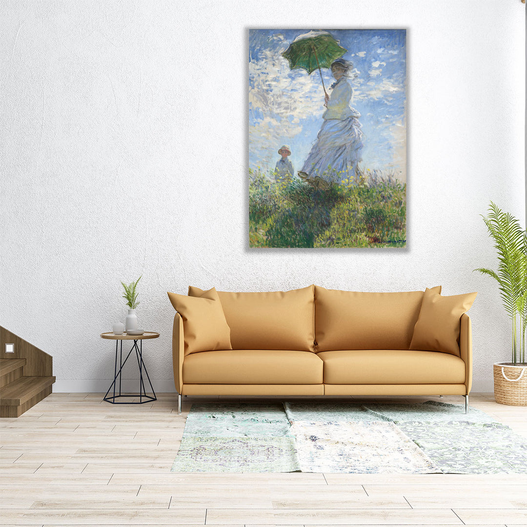 Madame Monet and Her Son, 1875 - Canvas Print Wall Art