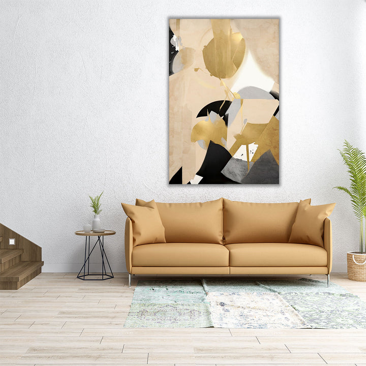 Neutral Gold 1 - Canvas Print Wall Art