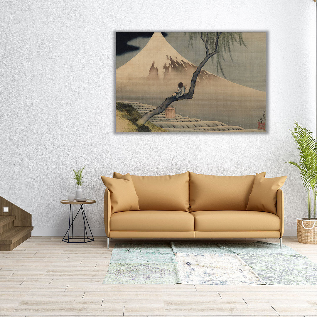 Boy on Mt Fuji - Canvas Print Wall Art