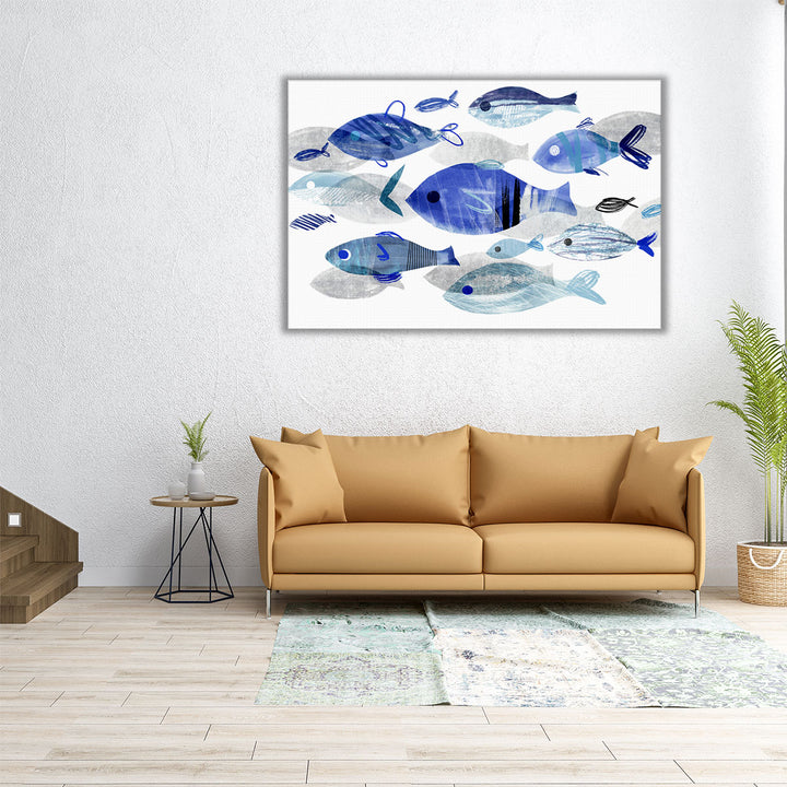 Fish Parade II - Canvas Print Wall Art