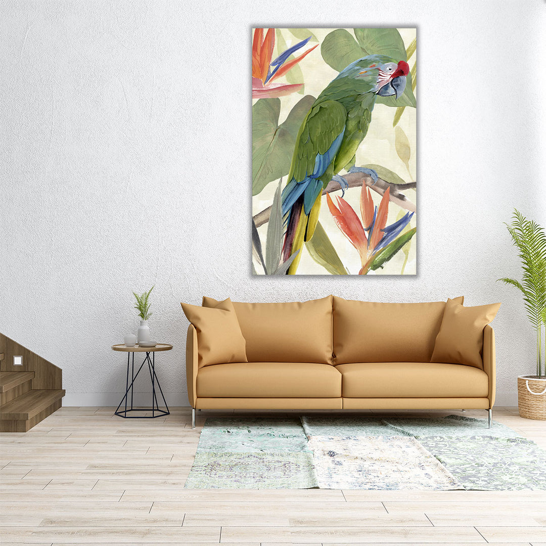 Tropical Parrot Composition I - Canvas Print Wall Art