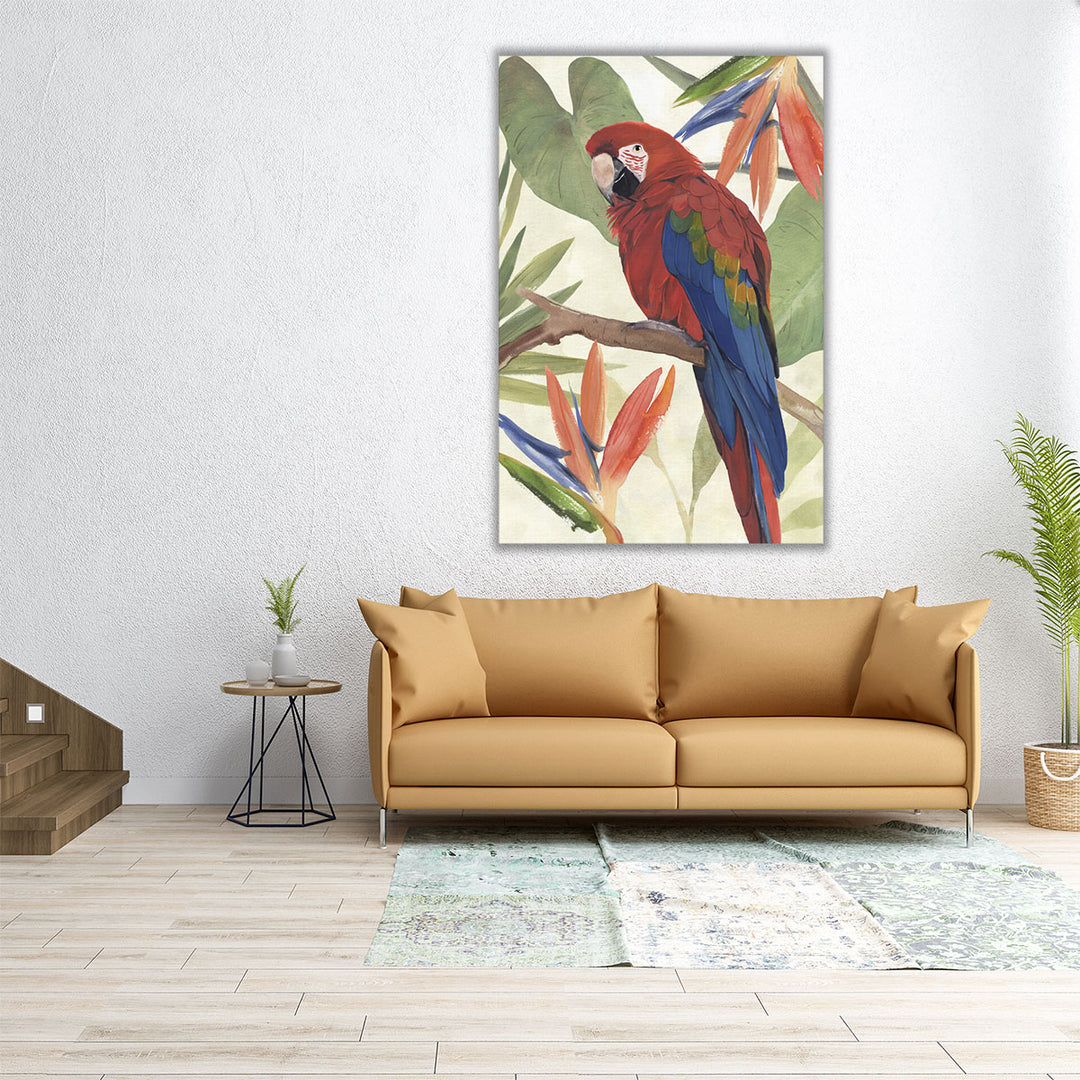 Tropical Parrot Composition II - Canvas Print Wall Art