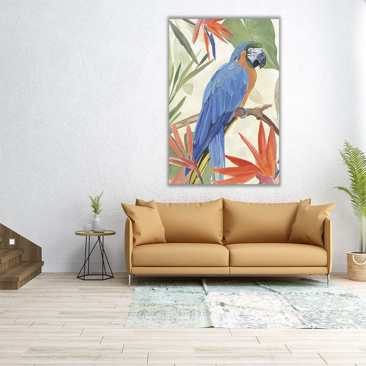 Tropical Parrot Composition IV - Canvas Print Wall Art