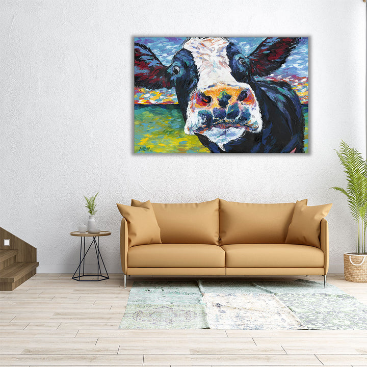 Curious Cow II - Canvas Print Wall Art