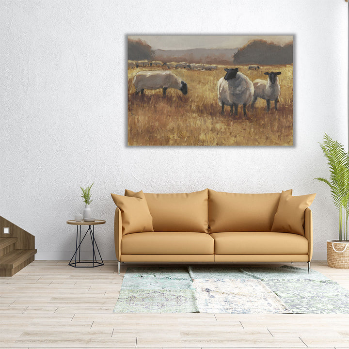 Grazing at Sunset II - Canvas Print Wall Art