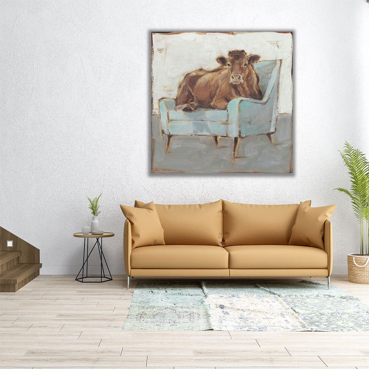 Moo-ving In IV - Canvas Print Wall Art