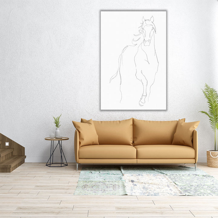 Horse Contour I - Canvas Print Wall Art