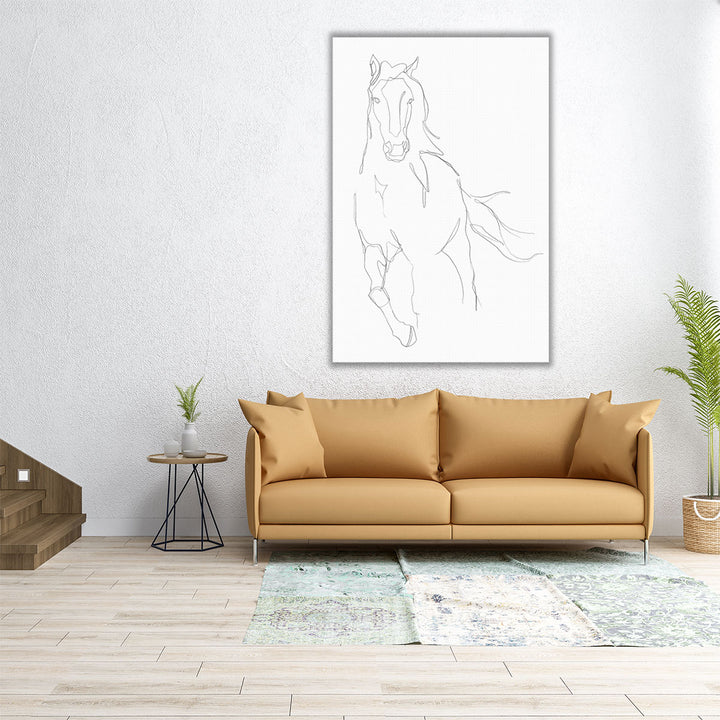 Horse Contour II - Canvas Print Wall Art