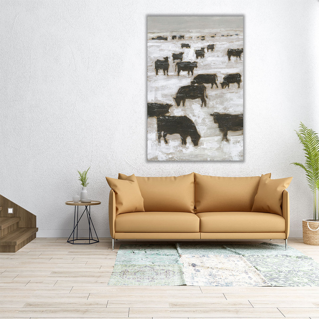 Winter Grazing I - Canvas Print Wall Art