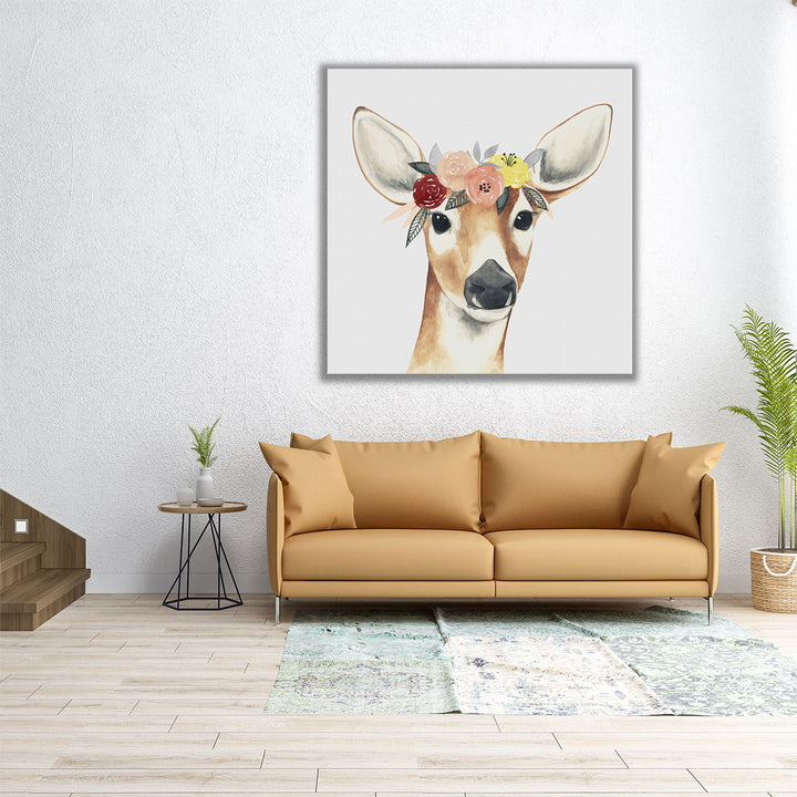 Flower Crown Forester I - Canvas Print Wall Art