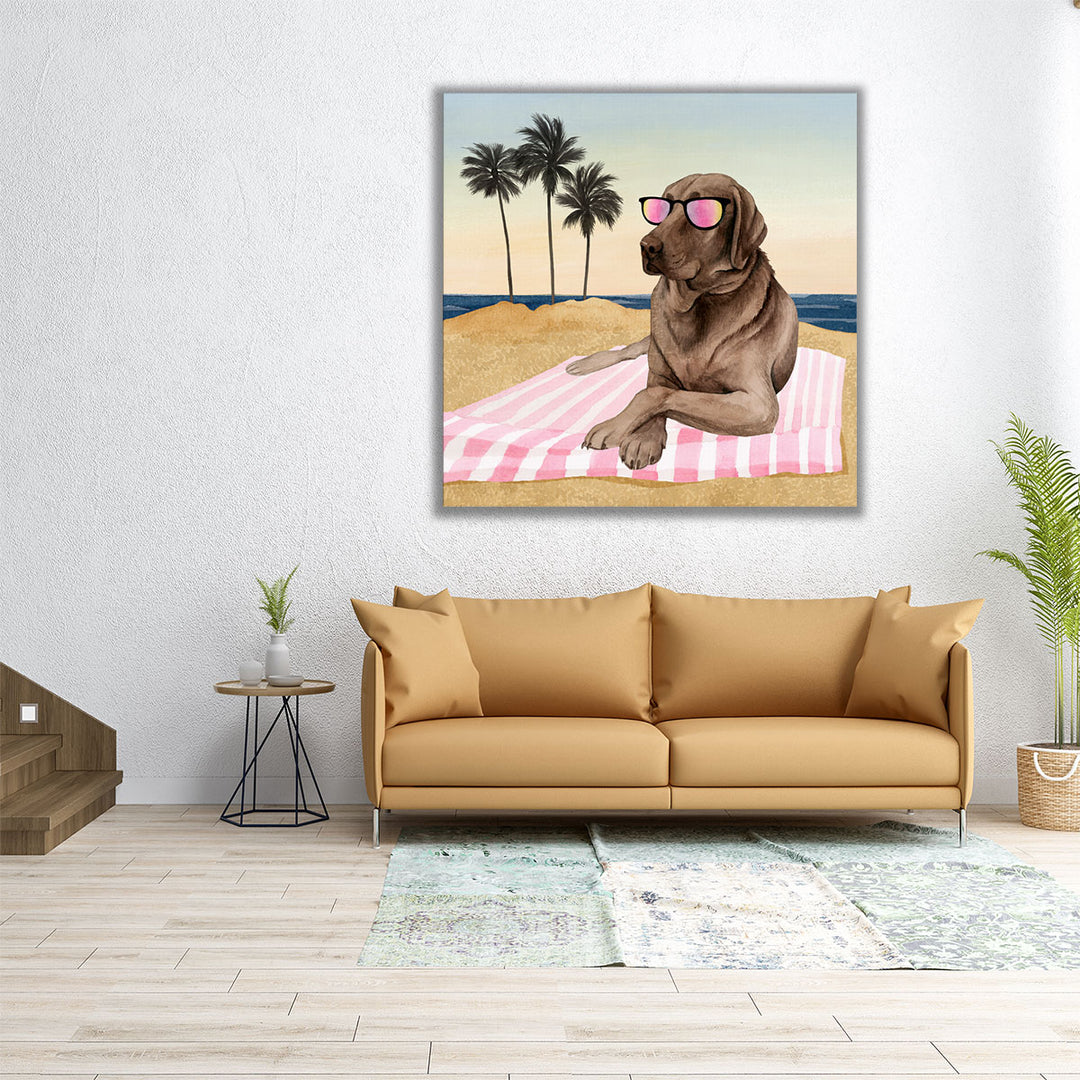 Sun Lovin Pups I - Canvas Print Wall Art