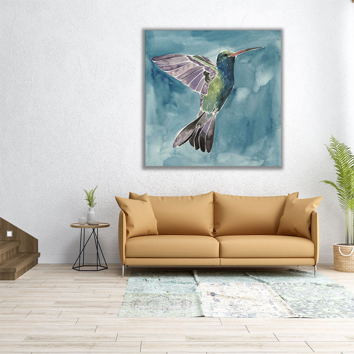 Watercolor Hummingbird I - Canvas Print Wall Art