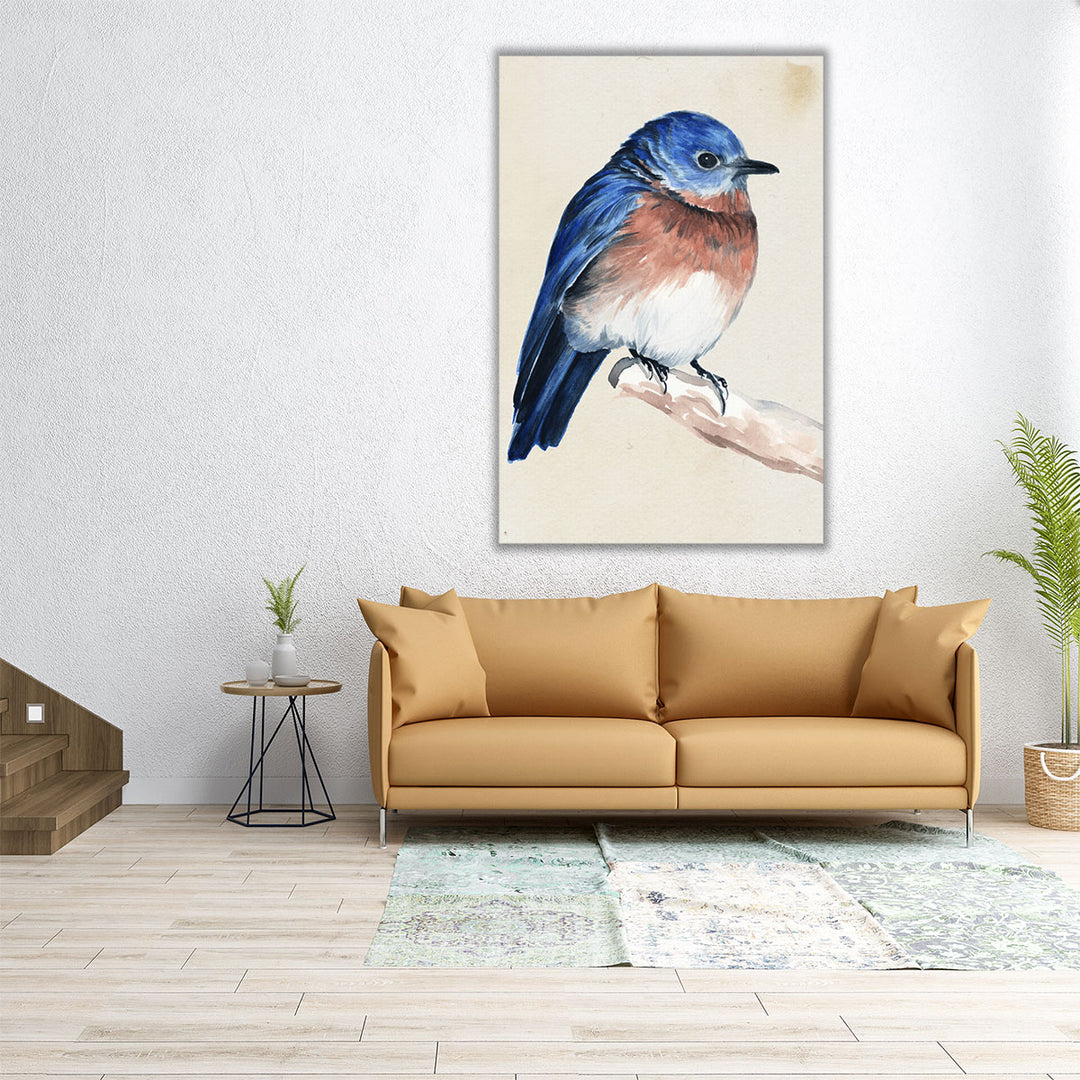 Little Bird on Branch I - Canvas Print Wall Art