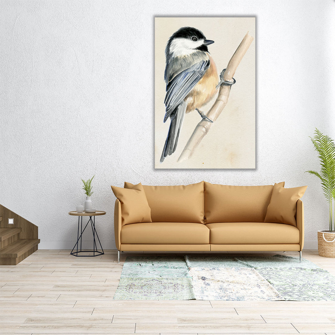 Little Bird on Branch II - Canvas Print Wall Art