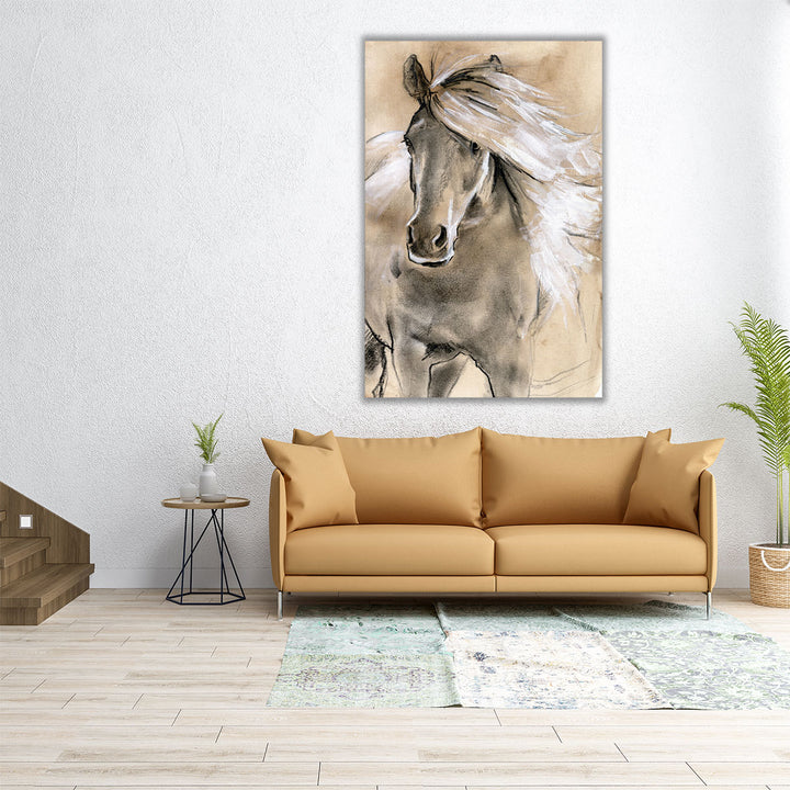 Sketched Horse I - Canvas Print Wall Art