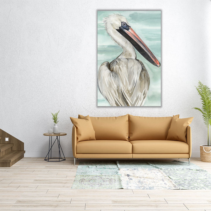 Turquoise Pelican I - Canvas Print Wall Art