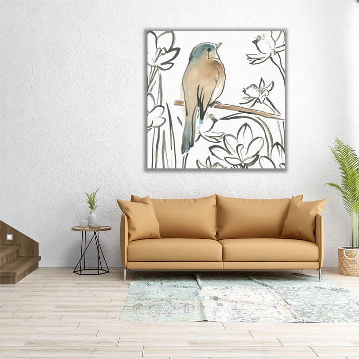 Songbird Meadow III - Canvas Print Wall Art