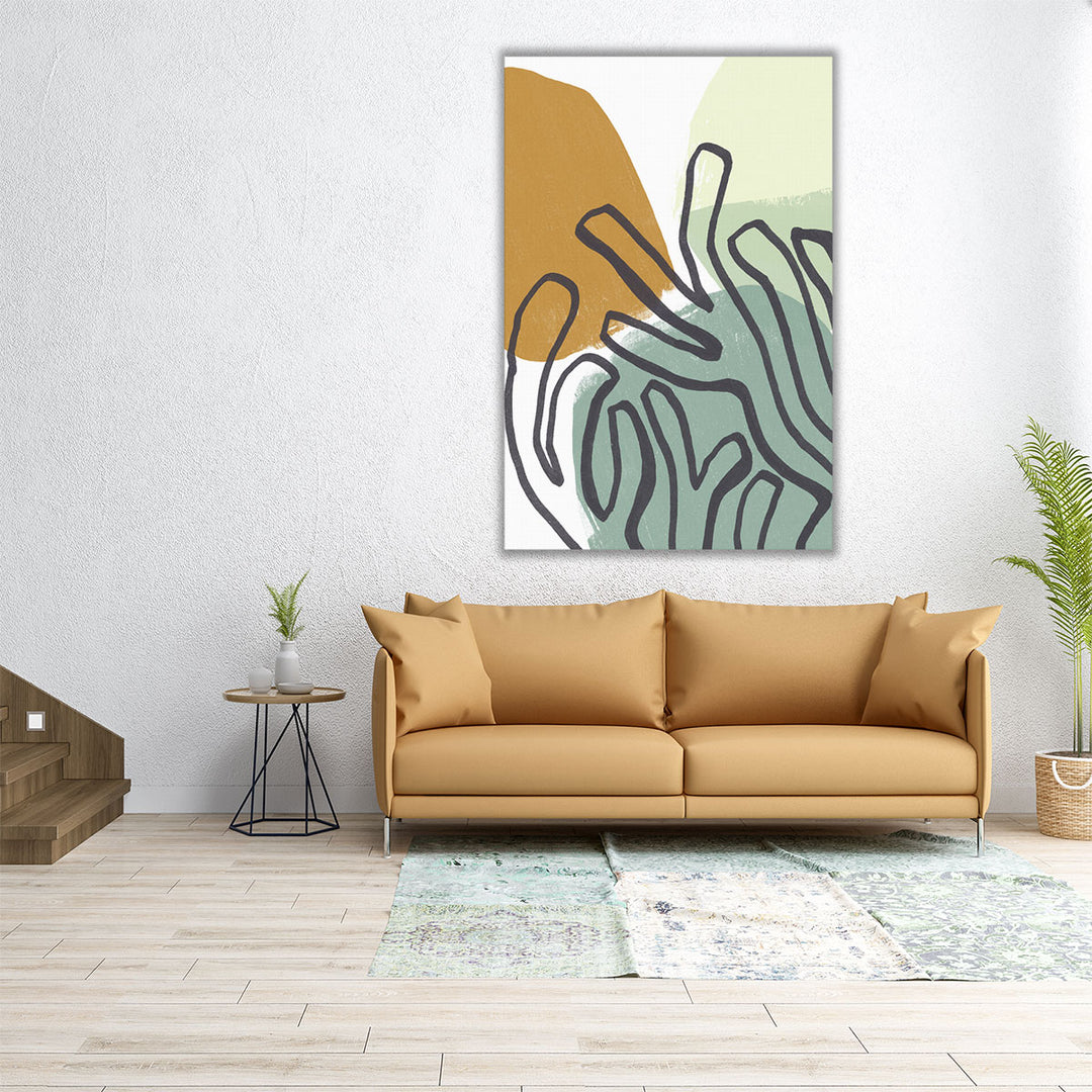 Midcentury Modern Coral I - Canvas Print Wall Art