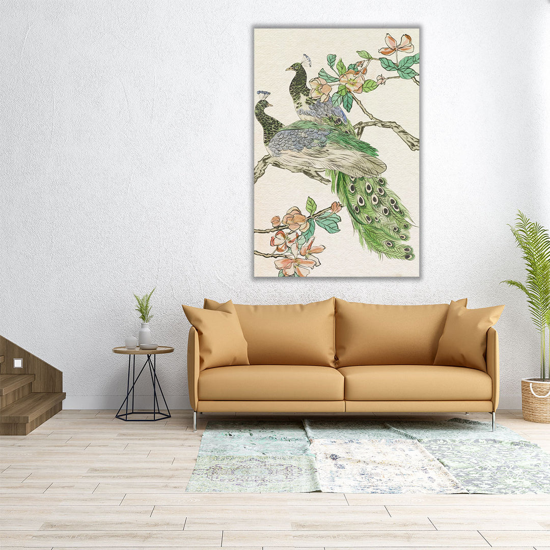 Emerald Peacock II - Canvas Print Wall Art