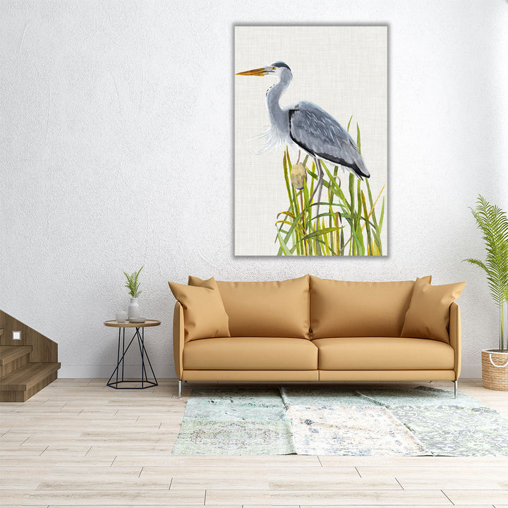 Waterbirds and Cattails II - Canvas Print Wall Art