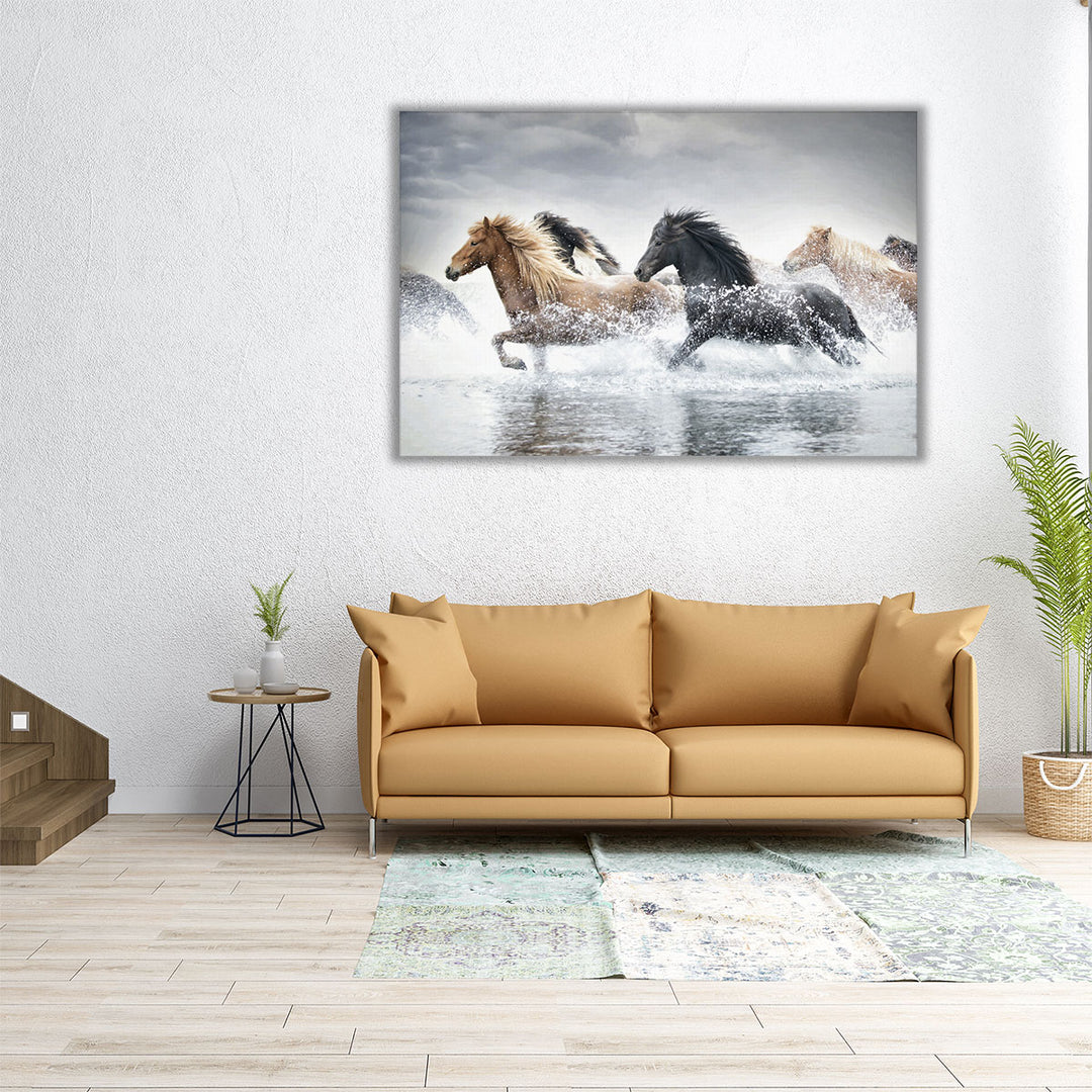 Horse Run V - Canvas Print Wall Art