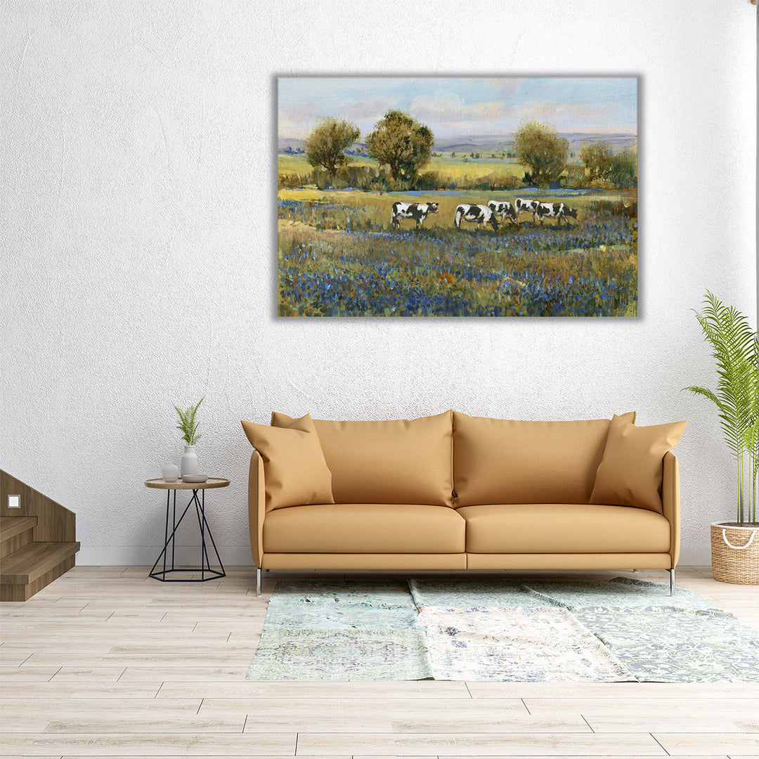 Field Of Cattle I - Canvas Print Wall Art