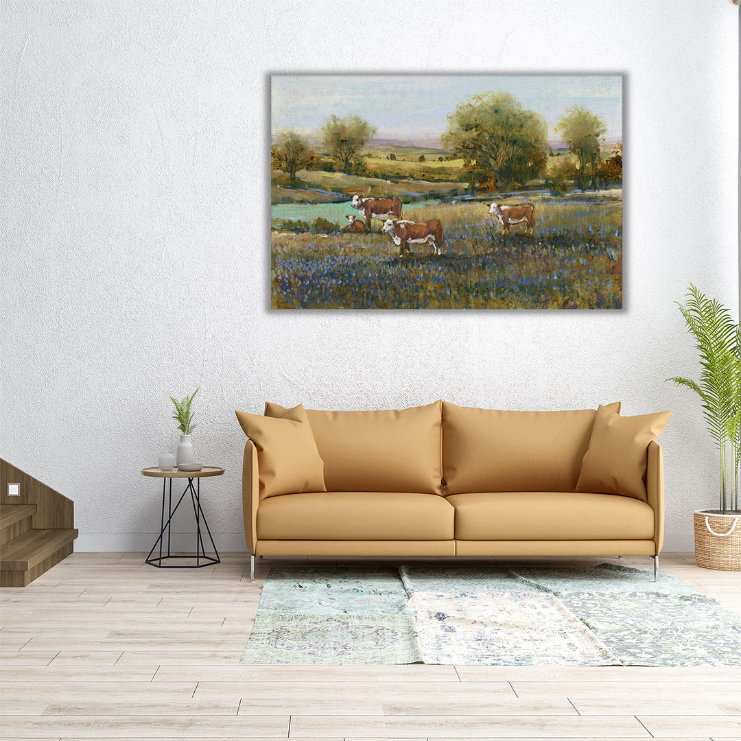 Field of Cattle II - Canvas Print Wall Art