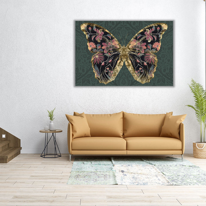 Floral Butterfly Wings I - Canvas Print Wall Art