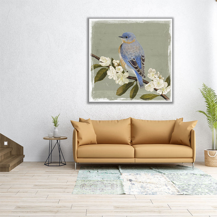 Bluebird Branch II- Canvas Print Wall Art