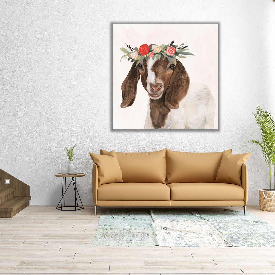 Garden Goat II - Canvas Print Wall Art