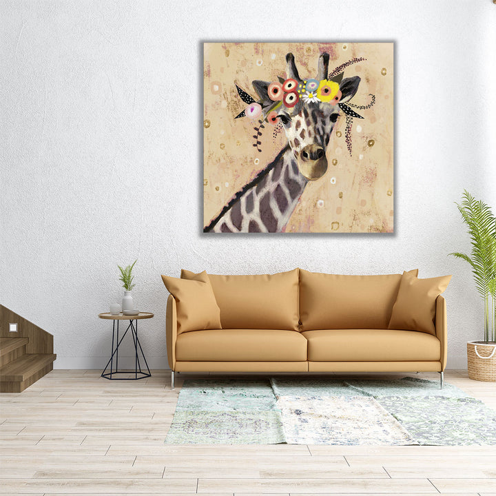 Klimt Giraffe II - Canvas Print Wall Art