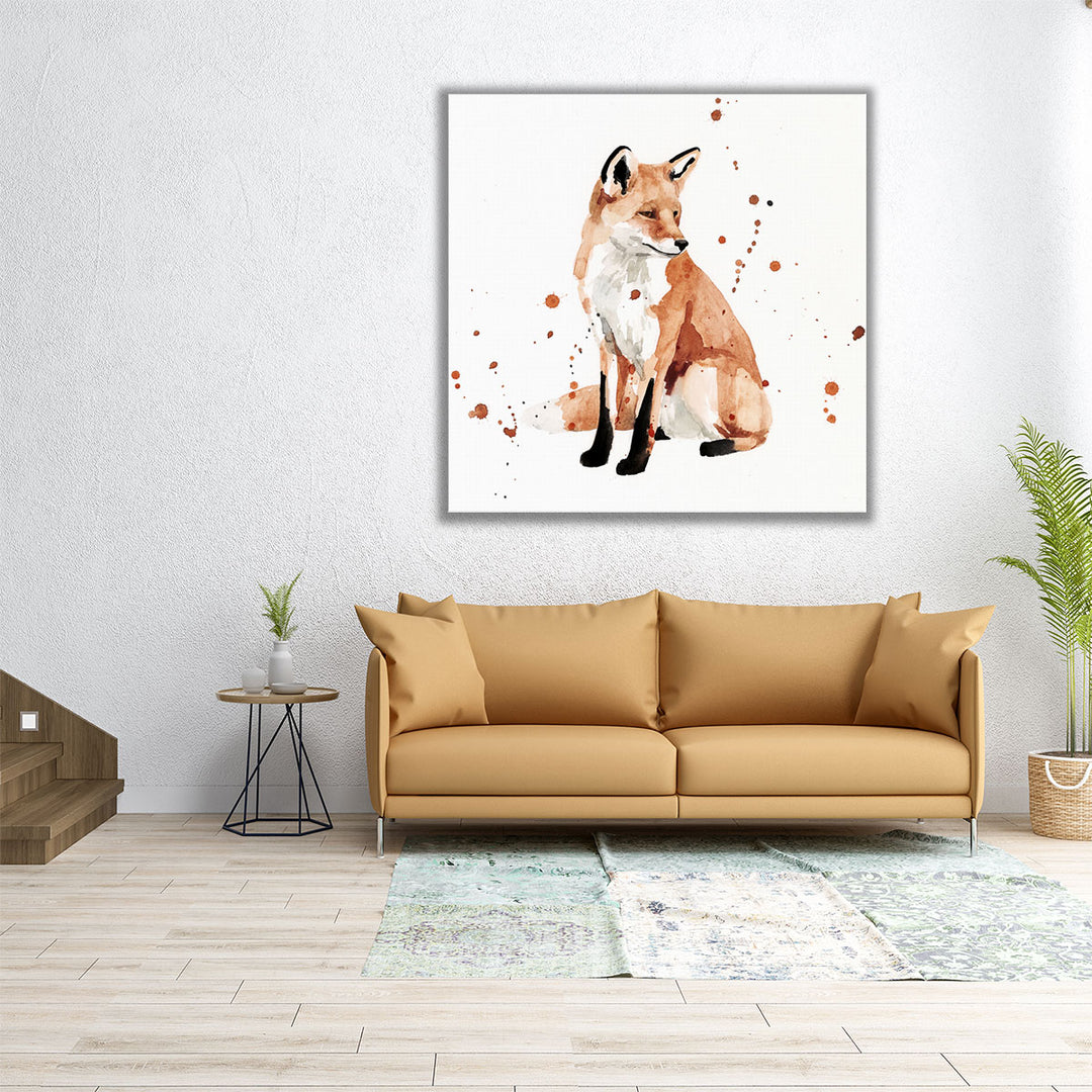 Watercolor Fox II - Canvas Print Wall Art