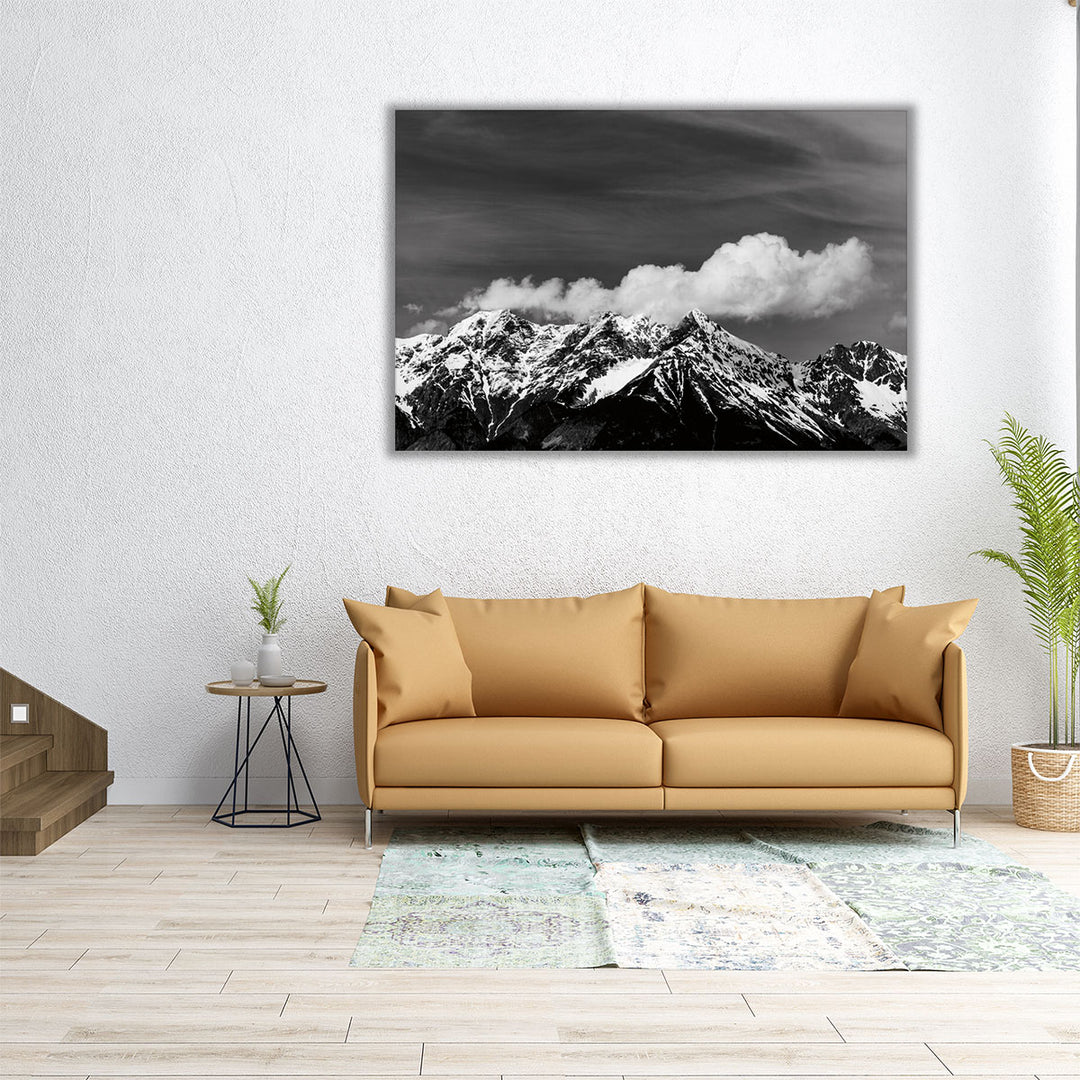 The Dolomites III Black And White - Canvas Print Wall Art