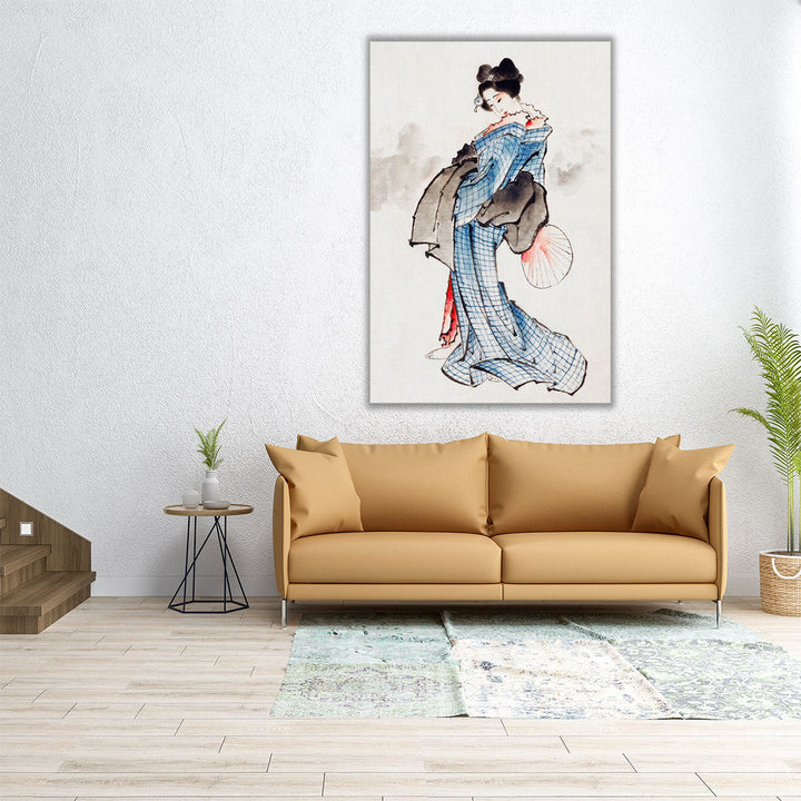 Japanese Woman Wearing Kimono, 1760-1849 - Canvas Print Wall Art