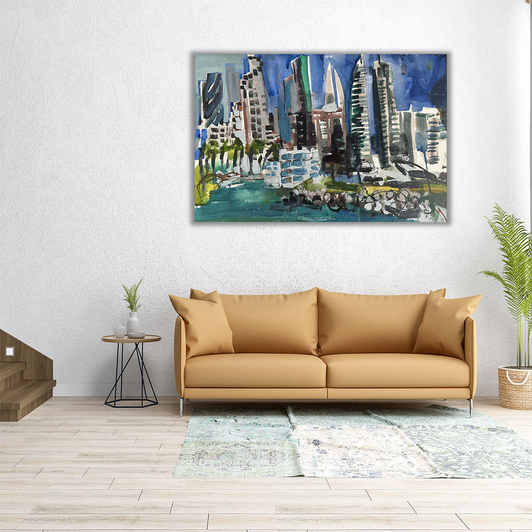 Bahrain Skyline - Canvas Print Wall Art