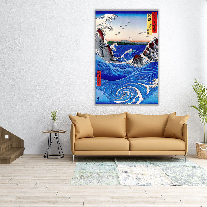 View Of The Naruto Whirlpools At Awa - Canvas Print Wall Art