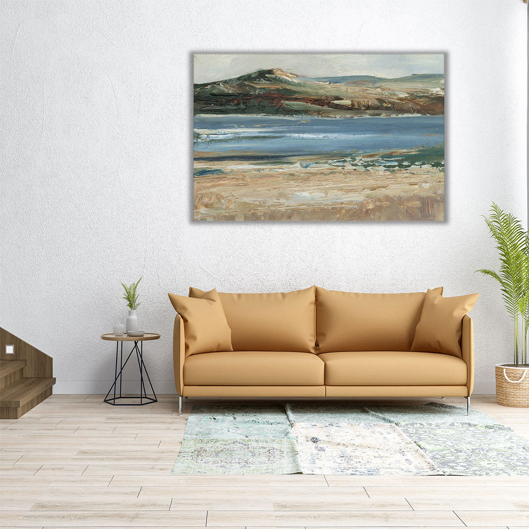 Mountain View Across the Lake II - Canvas Print Wall Art