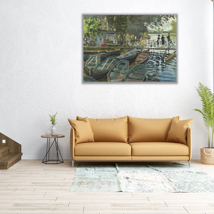 Bathers at La Grenouillere - Canvas Print Wall Art